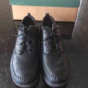 Clark’s black lea Portland shoe